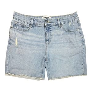 Levis Denizen Women Size 8 (29x6) Light Mid Rise Cut Off Denim Jean Shorts